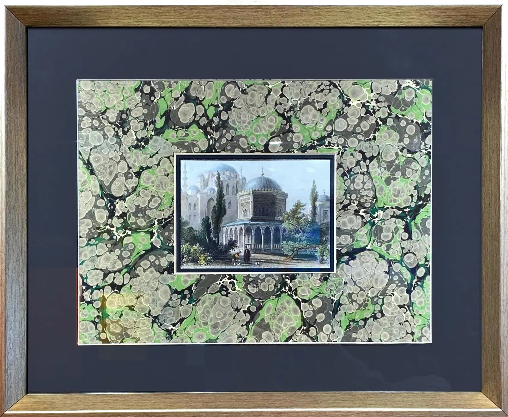 73- Gravürlü Ebru Tablo