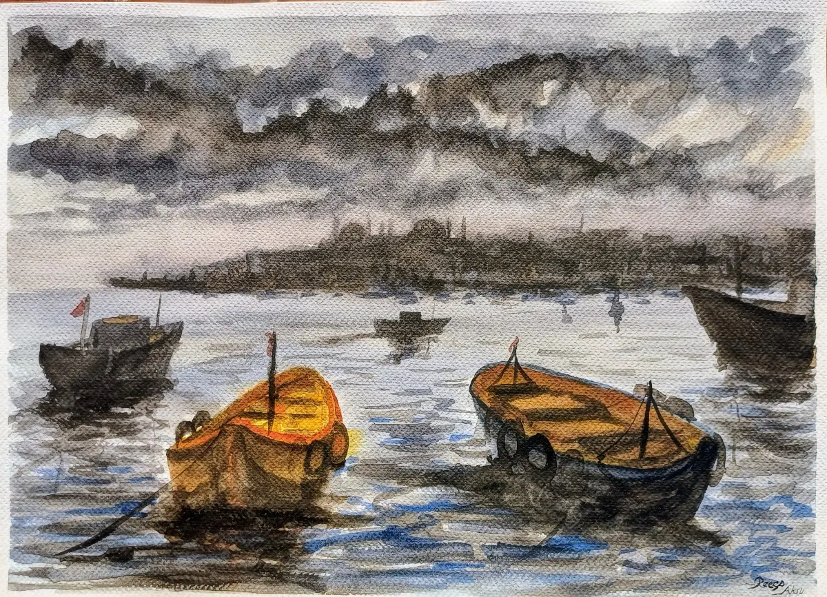 fırtına öncesi tekneler