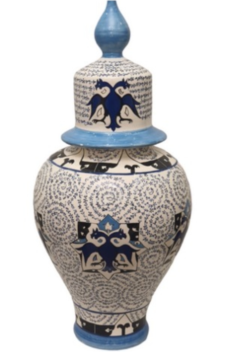 Döngüsel Mavi Sonsuzluk ( Haliç Desen Vazo)