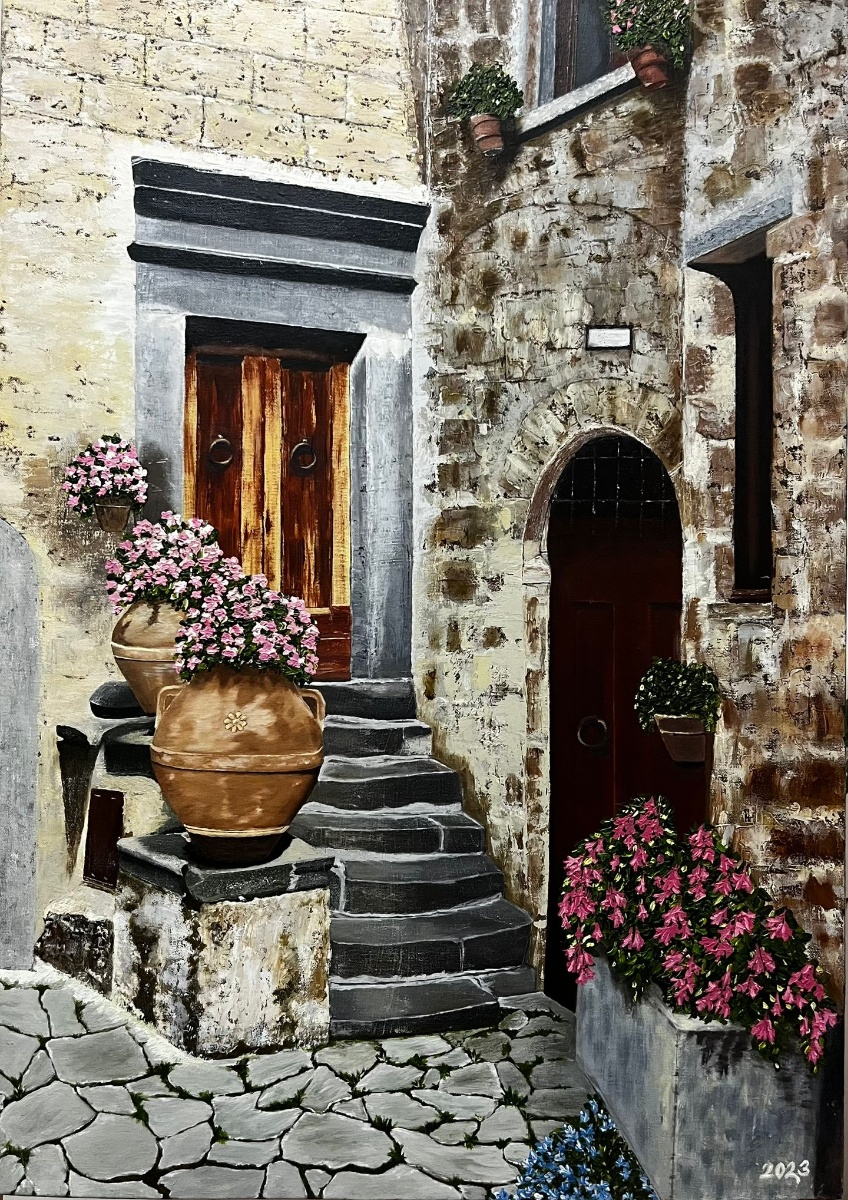 13- Saksıdaki Sardunyalar